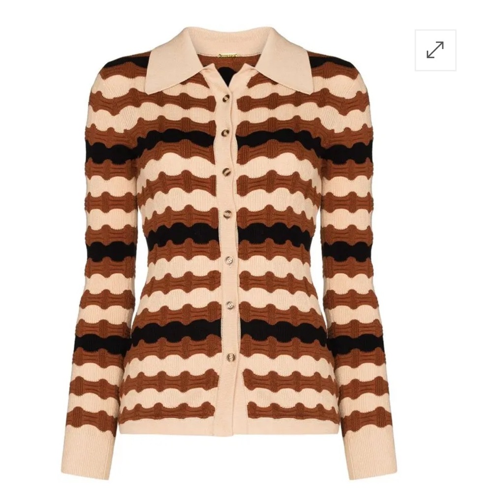 Marvin Wave-Knit Cardigan